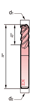 cutting tools-3 Flute End Mills for Soft Material