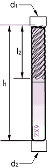 cutting tools-6 Long Flute High Helix End Mills