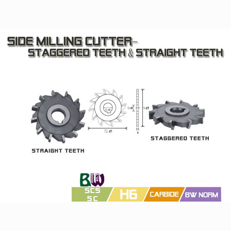 साइड मिल कटर - SC(Straight Teeth) / SCS (Staggered Teeth)