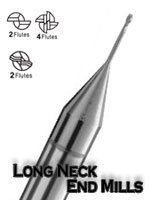 Solid Carbide Long Neck End Mills